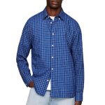 Chemise à carreaux bleu homme tommy hilfiger check mw0mw34656 Chemise à carreaux bleu homme tommy hilfiger check mw0mw34656