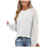 Chemise femme �l�gante blouse blanche en dentelle manches longues tunique chic casual et bureau taille ...