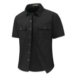 Chemise homme manches courtes ete comfortable respirante - noir