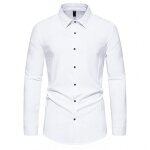 Chemise homme manches longues couleur unie regular fit chemise elegante sans poches confortable - taille ... Chemise homme manches longues couleur unie regular fit chemise elegante sans poches confortable - taille ...
