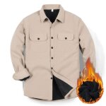 Chemise homme velours ctel vintage chaude manches longues - kaki