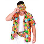 Chemise � motifs ann�es 90 multicolore adulte - s / m