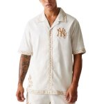 Chemise - new era - new york yankees - 100% coton - manches courtes - beige