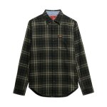Chemise - superdry - bucheron - olive frontier  carreaux - manches longues - col classique
