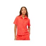 Chemise superdry femme country club orange coton