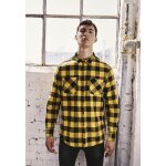 Chemise - urban classic - flanelle - noir / marron clair - manches longues - regular