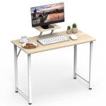Chene bureau informatique 80x40x75cm pour salon et chambre table dordinateur avec support d�cran amovible ...