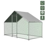 Chenil ext�rieur avec toit 300x150x200cm - m�tal niches & enclos pour chiens poulaillers