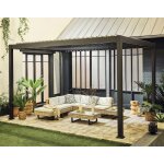 Cherry - pergola bioclimatique - aluminium - 4x3m - gris anthracite