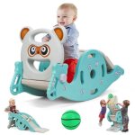 Cheval à bascule - cremlank - avec toboggan - charge 40 kg - 1 - 6 ans - 34x40x100cm - vert - plastique ... Cheval à bascule - cremlank - avec toboggan - charge 40 kg - 1 - 6 ans - 34x40x100cm - vert - plastique ...