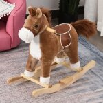 Cheval � bascule enfant (36 � 72 mois) musiques pures cri de cheval 65 x 32 x 61 cm brun