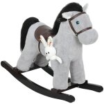 Cheval � bascule pour enfants - aiyaplay - effet sonore poign�e et poup�e - peluche - 71 x 26 x 55 cm ...