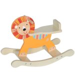 Cheval  bascule pour enfants - aiyaplay - guidon et base stable - en bois - 59 x 27 x 43 cm - orange ...