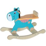 Cheval  bascule pour enfants - aiyaplay - guidon et base stable - en bois - 59 x 27 x 43 cm - vert fonc ...