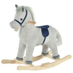 Cheval  bascule pour enfant - homcom -  effets sonores - avec poignes pdale pour 36 - 72 mois - 73 ...