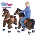 Cheval à bascule jouet ponycycle modèle u brun foncé avec frein et son taille 3 pour les 3 - 5 ans Cheval à bascule jouet ponycycle modèle u brun foncé avec frein et son taille 3 pour les 3 - 5 ans