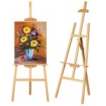 Chevalet de peintre - chevalet pour bois support en toile � trois pattes pin r�glable en hauteur grand ...