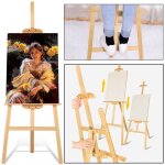 Chevalet de peintre pour bois support en toile � trois pattes r�glable en hauteur dessin 150cm couleur ...