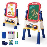 Chevalet peinture pour enfants?tableau enfant double face - pied r�glable tableau magn�tique pour gar�ons ...