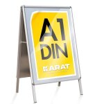 Chevalet stop trottoir �tanche en aluminium panneau daffichage din a1 double face