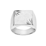 Chevalire en argent plateau carr diamant cisel en toile dans 2 angles