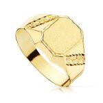 Chevaliere creuse en or 18 carats pour enfant zone de gravure 85 x 7 mm. gravure incluse dans le prix. ...