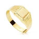 Chevaliere enfant en or 18 carats 7 mm taille creuse gravure incluse - gravure incluse dans le prix