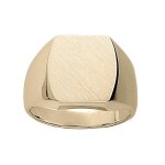 Chevali�re en vermeil plateau tonneau 16mm x 14mm
