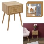 Table de chevet 1 tiroir bali 55cm naturel