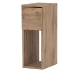 Chevet �troit en ch�ne wotan 20 cm table de chevet avec tiroir pour chambre moyenne