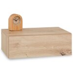 Chevet suspendu oceane en bois coloris ch�ne artisan �tag�re murale avec 1 tiroir sans poign�e