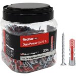 Chevilles fischer propack duopower 5 x 25 - 300 pi�ces avec vis r�utilisables