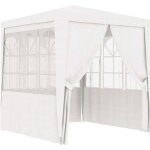 Chic anti - uv tonnelle de jardin tente de r�ception avec parois lat�rales 2x2 m blanc 90 g / m� fr4335 ...