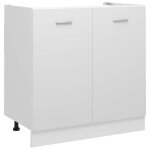 Chic armoire de placard pour cuisine - meuble sous - �vier lyon blanc 80 x 46 x 815 cm bois ding�nierie ...