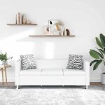Chic canap  3 places cuir artificiel blanc @sara864857