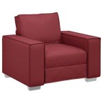 Chic chaise - canap� - fauteuil avec accoudoirs canap� rouge bordeaux 99 x 78 x 84 cm cuir artificiel ...