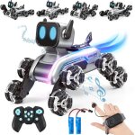 Chien robot telecommand pour enfants fivefine voiture tlcommande avec musique et lumires 8 roues ...