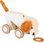 Chien � tirer - small foot - legler - bois - oreilles cr�pitantes - 12 mois et plus