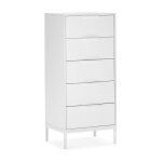 Chiffonnier auri 5 tiroirs couleur blanc