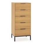 Chiffonnier auri 5 tiroirs couleur chne