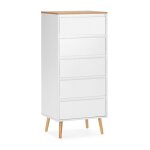 Chiffonnier desi 5 tiroirs couleur blanc