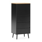 Chiffonnier desi 5 tiroirs couleur noir