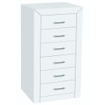 Chiffonnier meuble de rangement en mdf et pin massif coloris blanc - longueur 50 x profondeur 40 x hauteur ... Chiffonnier meuble de rangement en mdf et pin massif coloris blanc - longueur 50 x profondeur 40 x hauteur ...