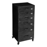 Chiffonnier sevin métal gris 6 tiroirs - atmosphera createur dinterieur Chiffonnier sevin métal gris 6 tiroirs - atmosphera createur dinterieur