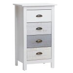 Rosalia - chiffonnier 4 tiroirs bois aspect vieilli