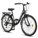 Chillaxx strada premium city bike - 26 pouce noir - marron frein en v
