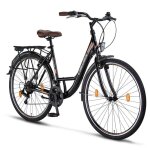 Chillaxx strada premium city bike - noir frein en v 28 pouce
