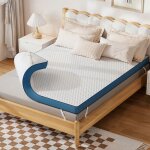 Surmatelas chitooma 160 x 200 x 7. 5 cm blanc housse lavable confort antibact�rien qualit� sup�rieure ...
