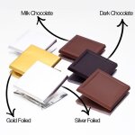 Chocolat au lait avec feuille dor paquet de 1 kg (145 pices) 7 g de chocolat napolitain