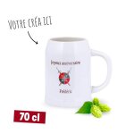 Chope a biere mug personnalisable taverne - mug original 70cl avec anse en c�ramique id�e cadeau unique ...